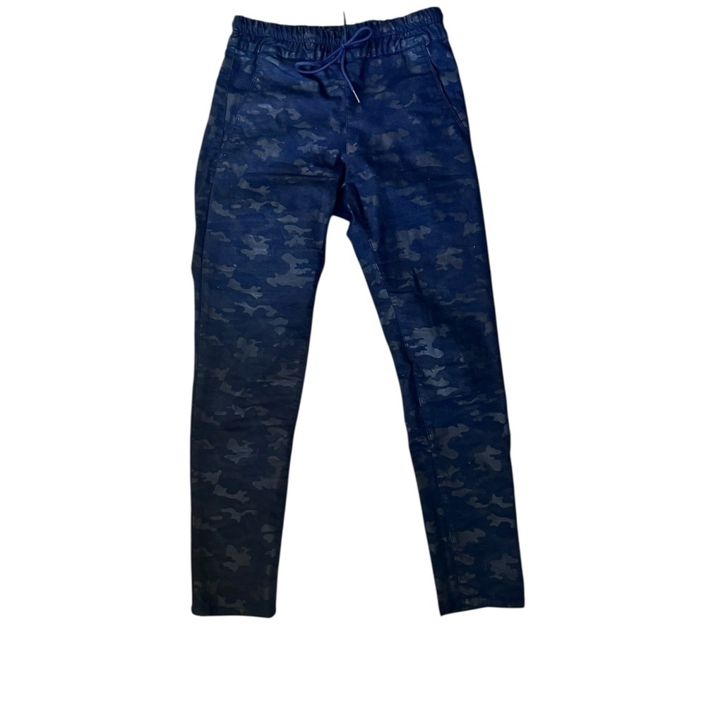 Flog | Tel Aviv Coated Camo Drawstring Joggers – Size 29 | Made in Israel M21